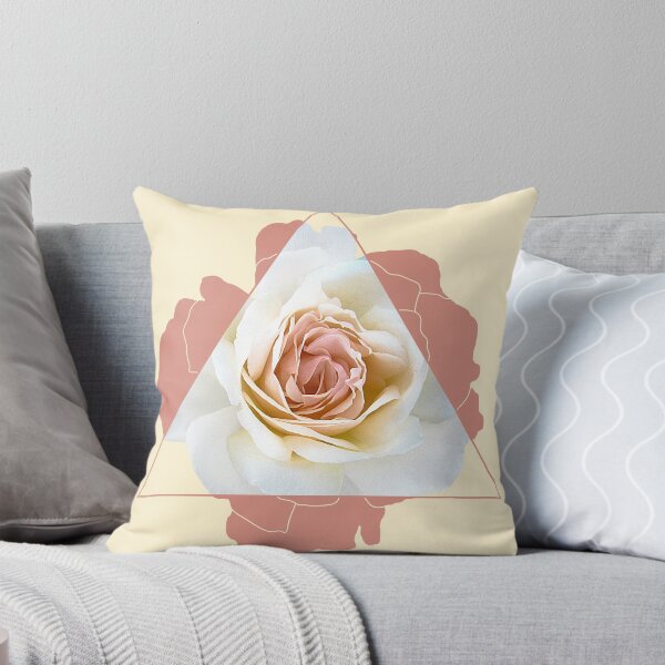Item preview, White Rose Flower Triangle designed and sold by CatByDesign.