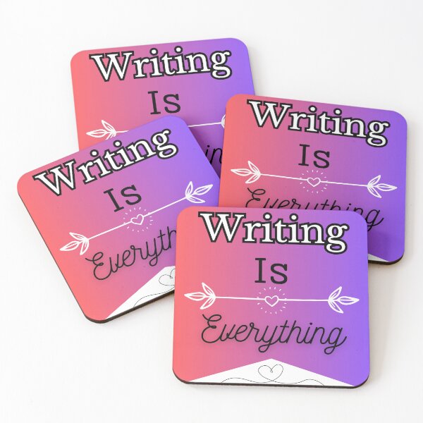 Item preview, Writing Is Everything pink purple gradient background with heart design designed and sold by Susan-Marie220.