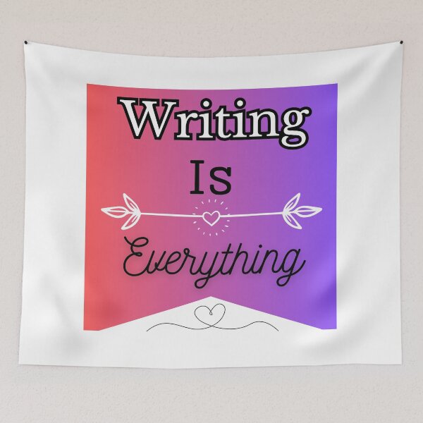 Item preview, Writing Is Everything pink purple gradient background with heart design designed and sold by Susan-Marie220.