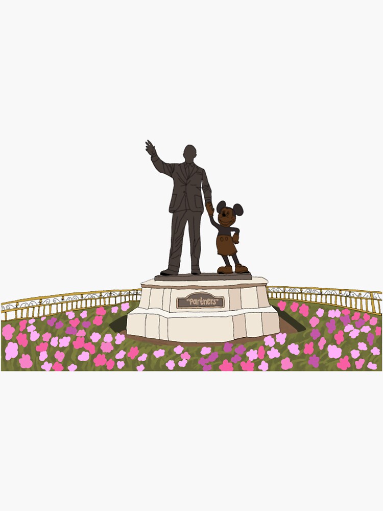 Thumbnail 3 of 3, Sticker, Partners Statue designed and sold by EVRENITA.