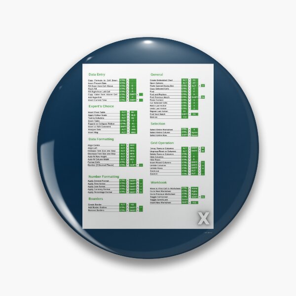 Item preview, Excel Shortcuts White and Black designed and sold by TyshawnOrtiz.