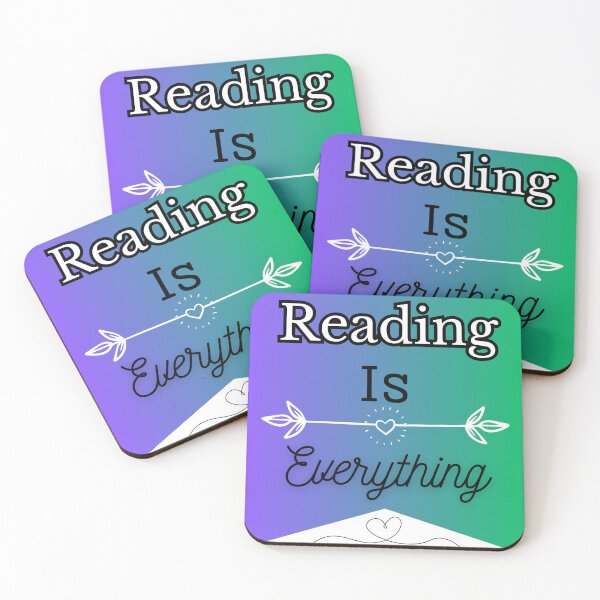 Item preview, Reading Is Everything purple green gradient background with heart design designed and sold by Susan-Marie220.