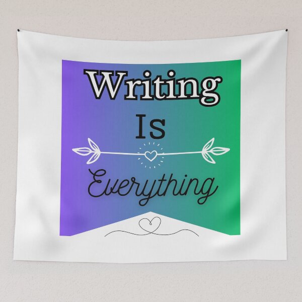 Item preview, Writing Is Everything purple green gradient background with heart design designed and sold by Susan-Marie220.