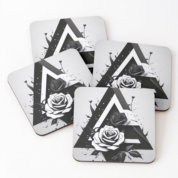 Item preview, Triangle and Rose Abstract: Geometric Elegance designed and sold by ViralVibeLab.