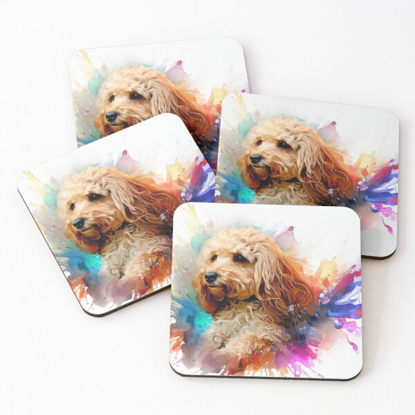 Item preview, Adorable Cockapoo Dog Splash Art Print 1 designed and sold by The Digital Compass.