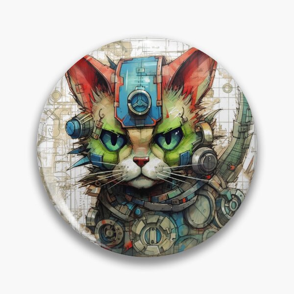 Item preview, Green mechanical cat in Steampunk style designed and sold by InfinityCircle.