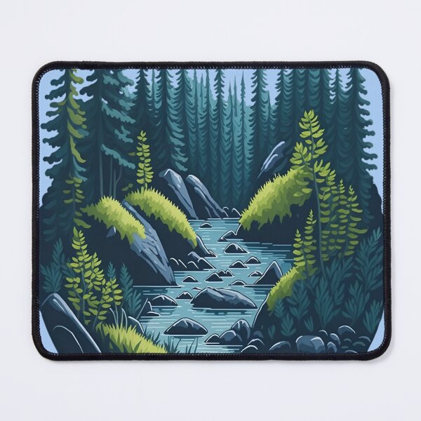 Item preview, Copy of Nature, forest with river watercolor designed and sold by Dr-Kane.