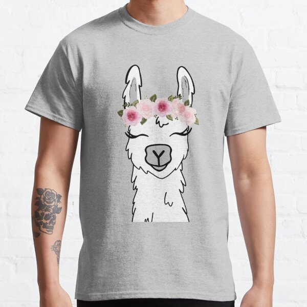 Floral Crown Llama Classic T-Shirt