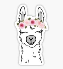 Floral Crown Llama Sticker