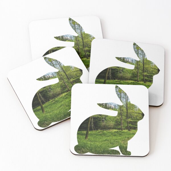 Item preview, Bunny Rabbit Hare & Forest Woods Silhouette - Rabbit Lover Tshirts, Stickers, Gifts designed and sold by VisionQuestArts.