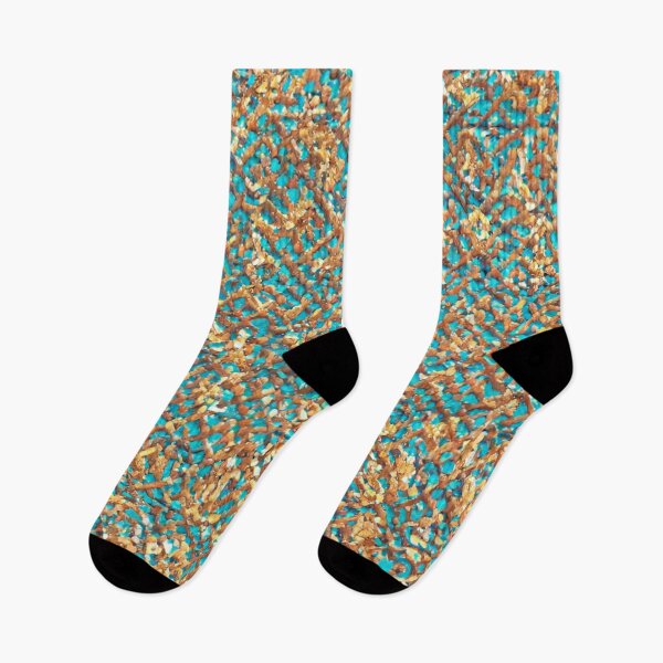 Item preview, Watercolor Teal And Gold Pattern Stylish White Fabric designed and sold by Moonsiess.