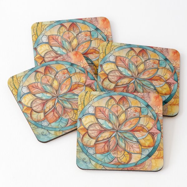 Item preview, Orange floral mandala designed and sold by VeronicArt85.