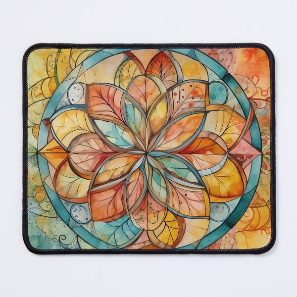 Item preview, Orange floral mandala designed and sold by VeronicArt85.