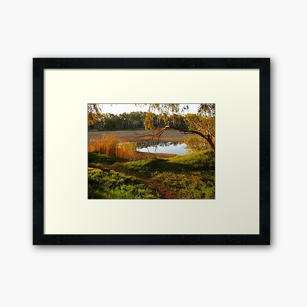Sundown at Chinaman's Pool, Gascoyne River, Carnarvon, Western Australia Framed Art Print