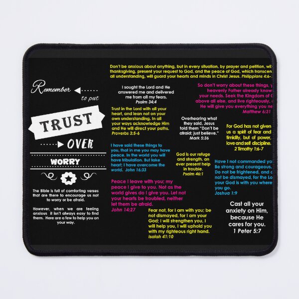 Item preview, Trust over worry -  Christian themed designed and sold by PilgrimCraft.