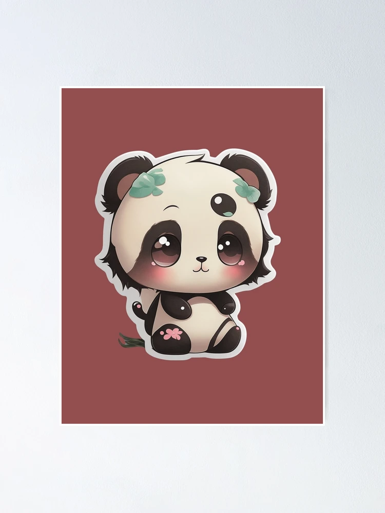 Kawaii chibi cute panda Poster by ChibiInstant