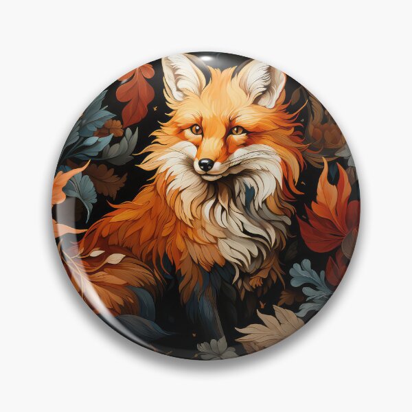 Item preview, A sly fox illustration inspired by WIlliam Morris designed and sold by The Willow Of  Rain City.