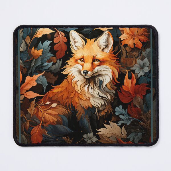 Item preview, A sly fox illustration inspired by WIlliam Morris designed and sold by The Willow Of Rain City.