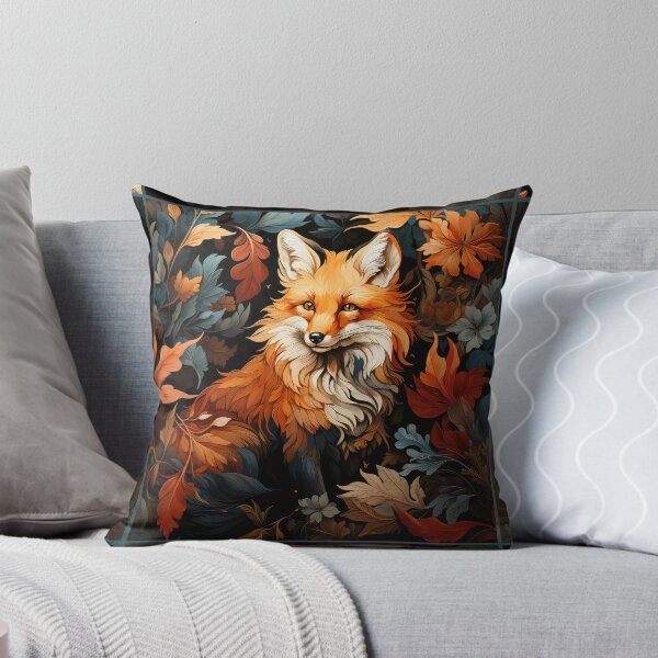 Item preview, A sly fox illustration inspired by WIlliam Morris designed and sold by The Willow Of  Rain City.