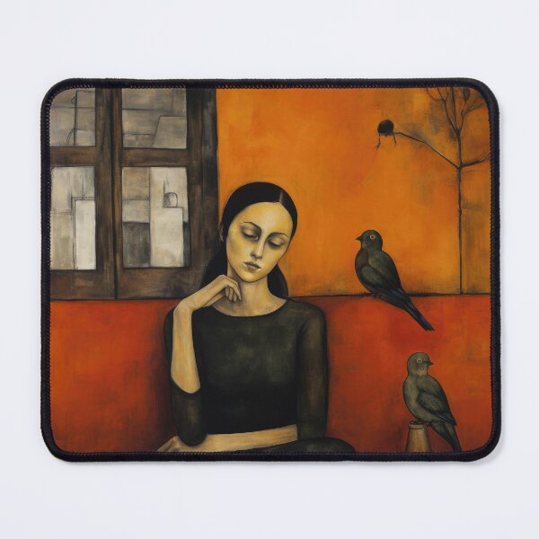 Item preview, Woman at Rest with Birds designed and sold by YoPedro.