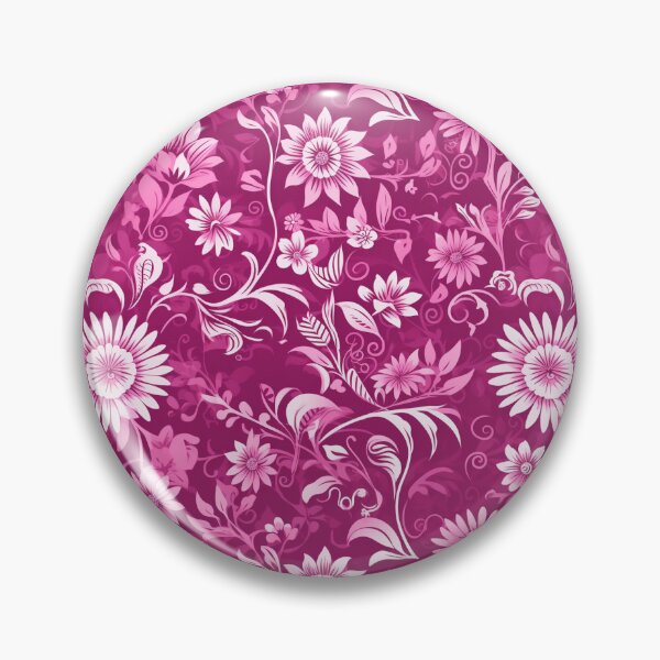 Item preview, Familiar Florals: Dark Fuchsia and White designed and sold by Christfield.
