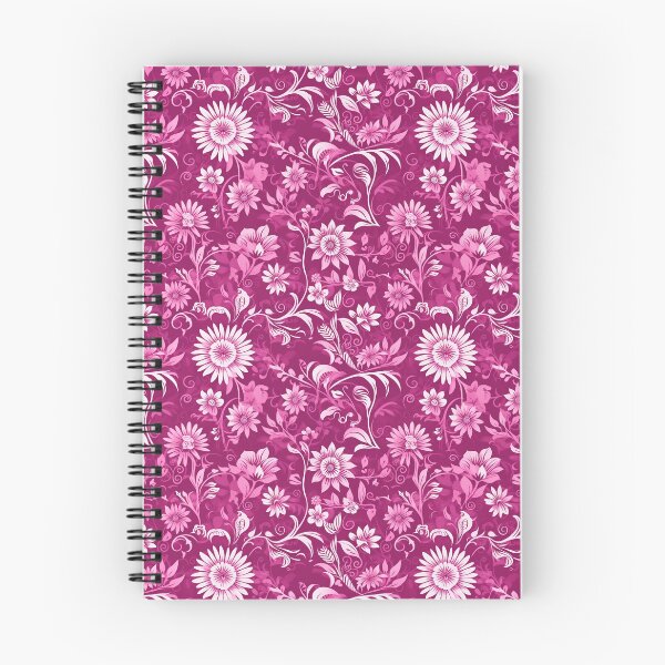 Item preview, Familiar Florals: Dark Fuchsia and White designed and sold by Christfield.