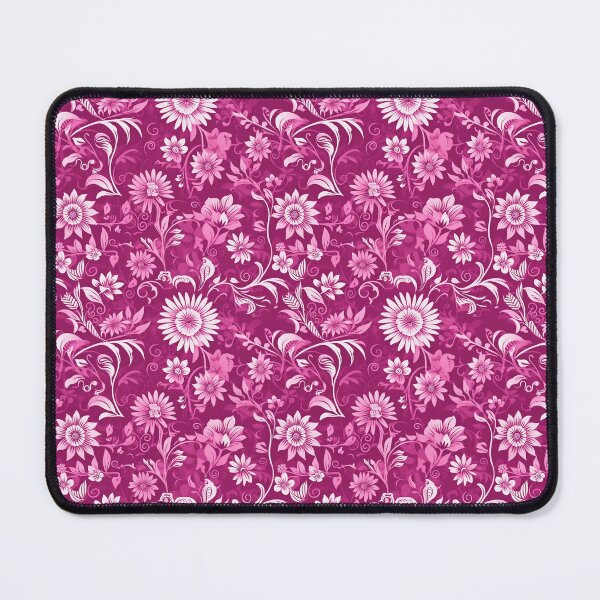 Item preview, Familiar Florals: Dark Fuchsia and White designed and sold by Christfield.