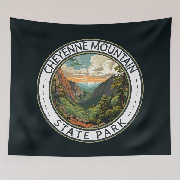 Item preview, Cheyenne Mountain State Park Colorado Travel Art Badge designed and sold by KrisSidDesigns.
