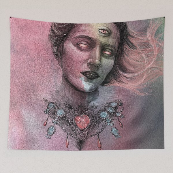 Item preview, All Seeing Trippy Girl Portrait  designed and sold by Ryebreadart.