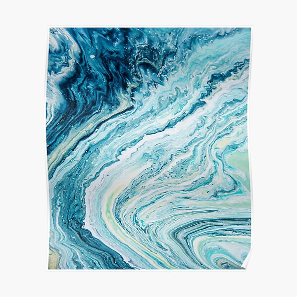 Color Spill Beach Topography 2 Poster