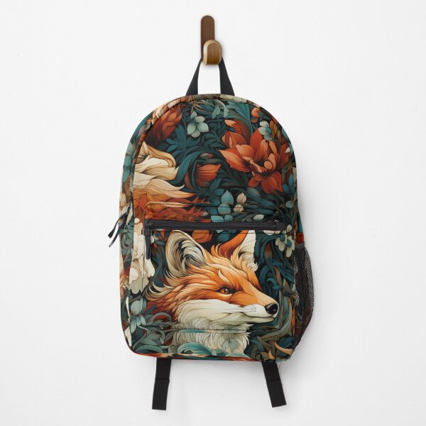 Item preview, Sly fox Seamless Pattern illustration inspired by William Morris designed and sold by The Willow Of Rain City.
