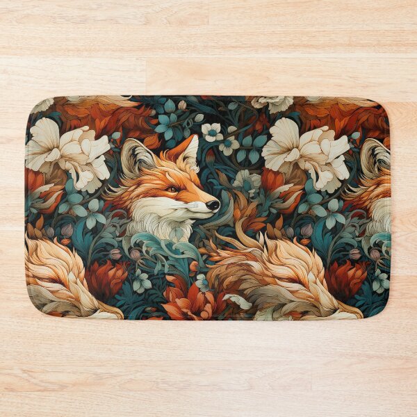Item preview, Sly fox Seamless Pattern illustration inspired by William Morris designed and sold by The Willow Of  Rain City.