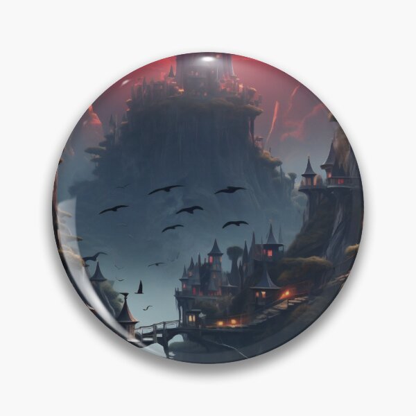 Item preview, Castle of Crimson Skies: Sunset Over the Mystic Mountain designed and sold by oanaunciuleanu.
