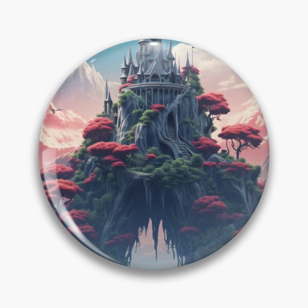 Item preview, Castle of Crimson Skies: Sunset Over the Mystic Mountain designed and sold by oanaunciuleanu.