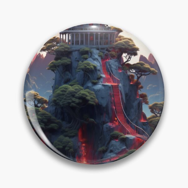 Item preview, Castle of Crimson Skies: Sunset Over the Mystic Mountain designed and sold by oanaunciuleanu.