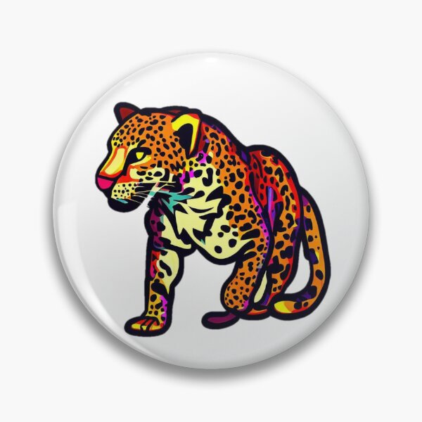 Item preview, cute colorful jaguar designed and sold by Tandilia Store.