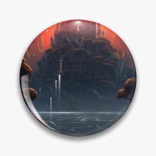 Item preview, Castle of Crimson Skies: Sunset Over the Mystic Mountain designed and sold by oanaunciuleanu.
