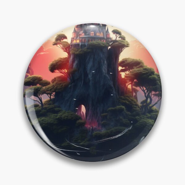 Item preview, Castle of Crimson Skies: Sunset Over the Mystic Mountain designed and sold by oanaunciuleanu.