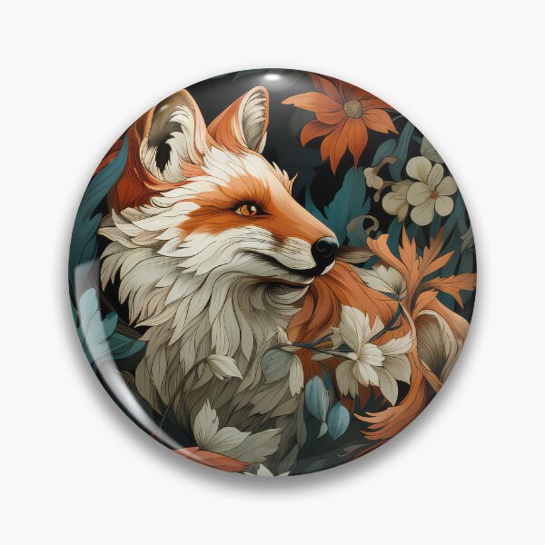 Item preview, Sly fox Seamless Pattern illustration inspired by William Morris designed and sold by The Willow Of  Rain City.