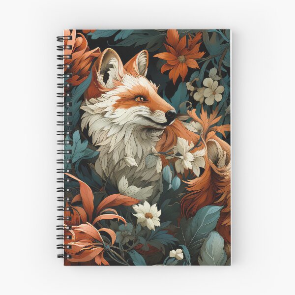 Item preview, Sly fox Seamless Pattern illustration inspired by William Morris designed and sold by The Willow Of  Rain City.