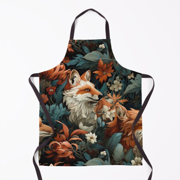 Item preview, Sly fox Seamless Pattern illustration inspired by William Morris designed and sold by The Willow Of Rain City.