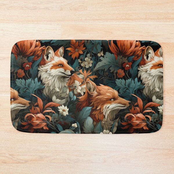 Item preview, Sly fox Seamless Pattern illustration inspired by William Morris designed and sold by The Willow Of  Rain City.