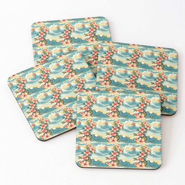 Item preview, Familiar Florals: Hawaiian Aqua designed and sold by Christfield.