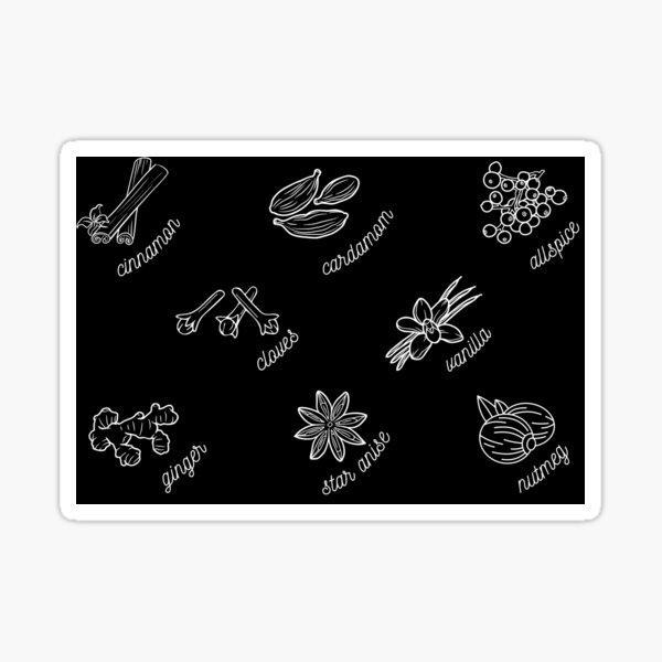 Item preview, Cozy Spices of Fall (in black and white) designed and sold by YonderAndBeyond.