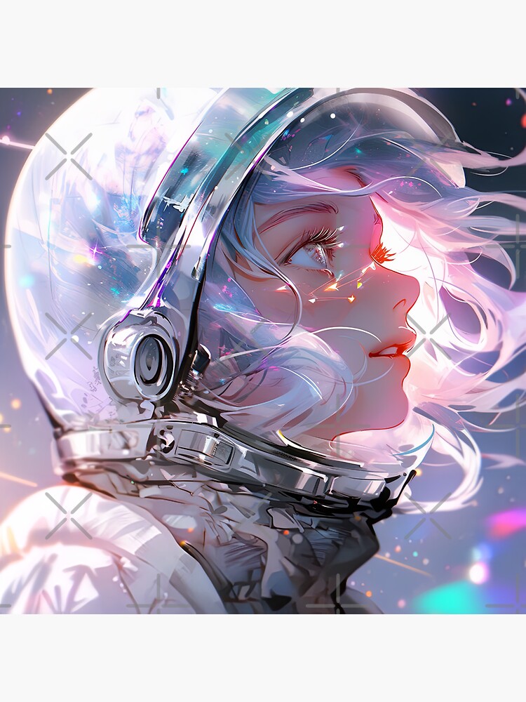 Anime Astronaut Jumping in an HD Digital Illustration · Creative Fabrica