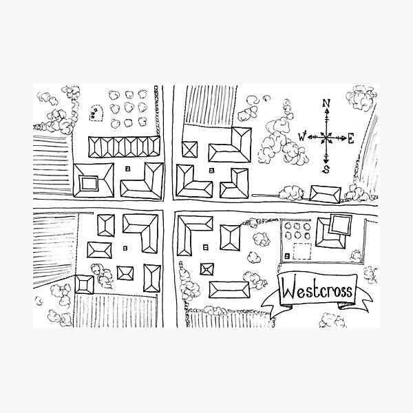 Item preview, Westcross hand drawn map designed and sold by AidanColyer.