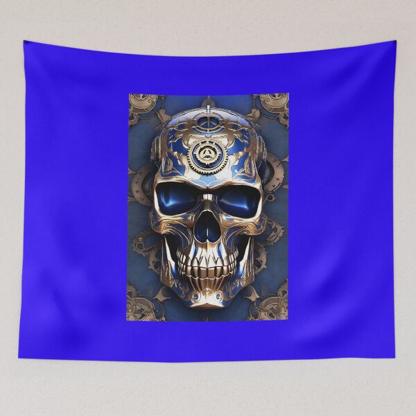Item preview, STEAMPUNK METALLIC AND GOLD SKULL designed and sold by VOODOO-BABY.