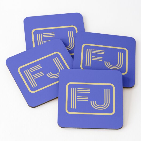 Item preview, FJ Initials Gold Geometric Letters designed and sold by Jeallan Designs.