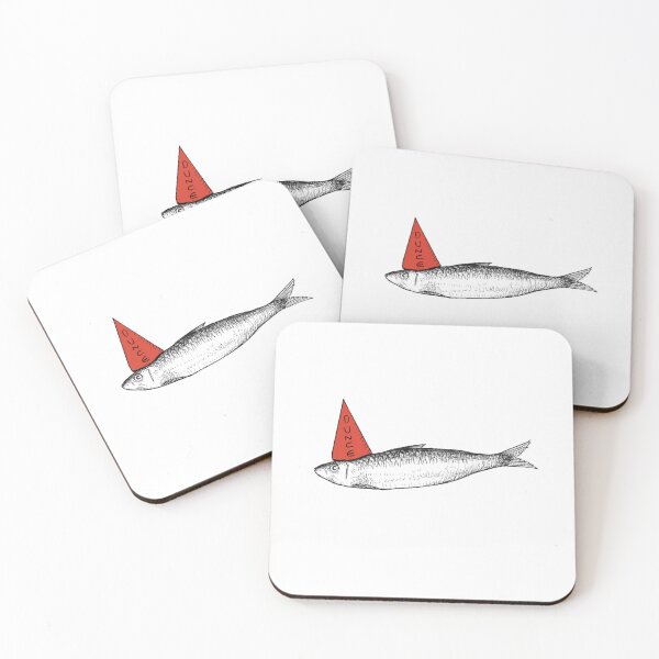 Item preview, Dunce Sardine (red hat) designed and sold by ellabarlow.