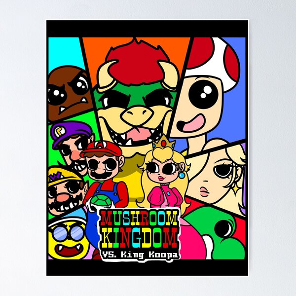 Item preview, mushroom vs turtles designed and sold by MurderBeanArt.